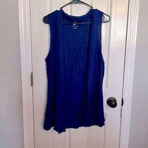 New York & Co women’s blue sleeveless cardigan